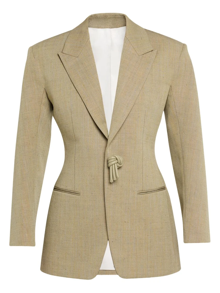 Oversized Wool-Linen Single-Breasted Jacket Oversized Wool-Linen Single-Breasted Jacket
