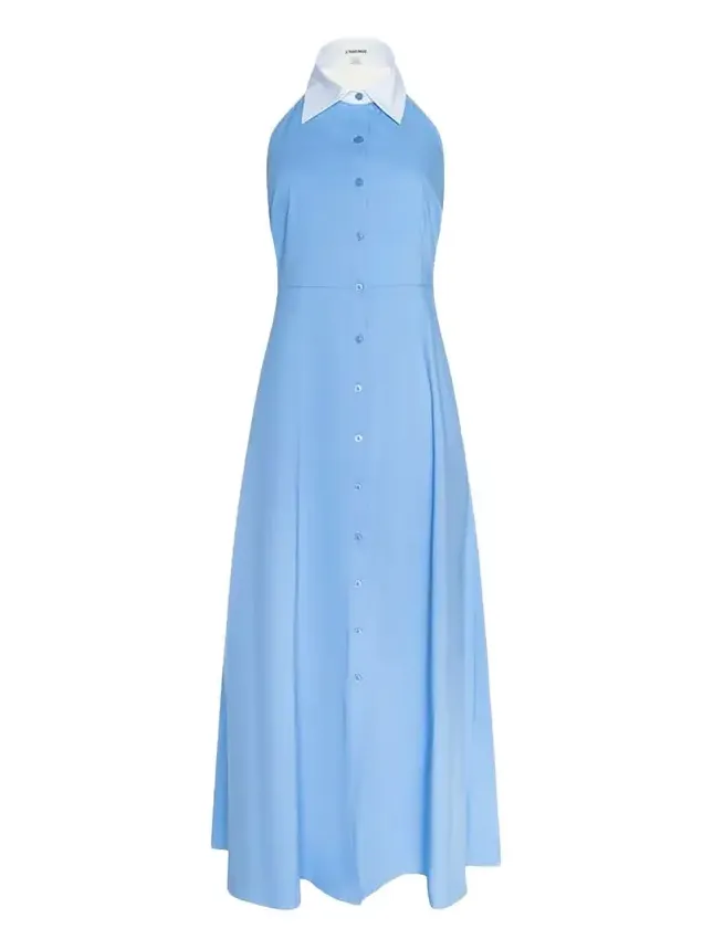 Maurie Cotton Poplin Halter Maxi Dress Maurie Cotton Poplin Halter Maxi Dress