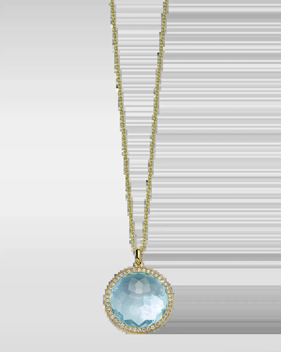Ippolita Medium Pendant Necklace in 18K Gold with Diamonds | Thumbnail 2 Ippolita Medium Pendant Necklace in 18K Gold with Diamonds | Thumbnail 2
