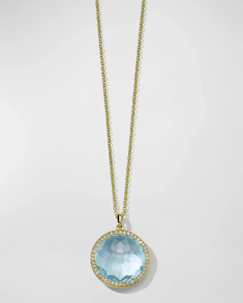 Ippolita Medium Pendant Necklace in 18K Gold with Diamonds | Thumbnail 3 Ippolita Medium Pendant Necklace in 18K Gold with Diamonds | Thumbnail 3