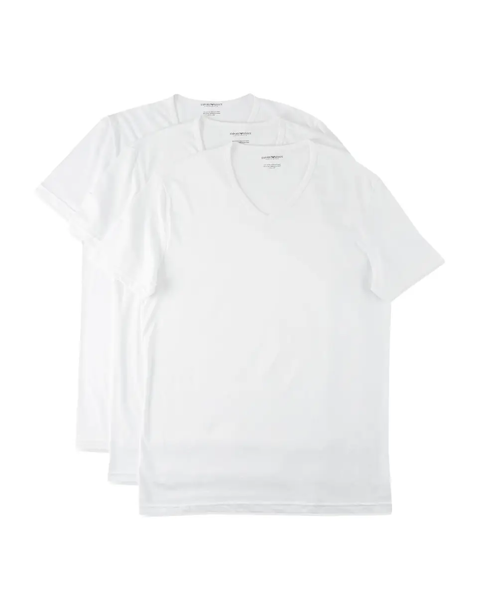 Emporio Armani Men's V-Neck Three-Pack T-Shirts | Thumbnail 2