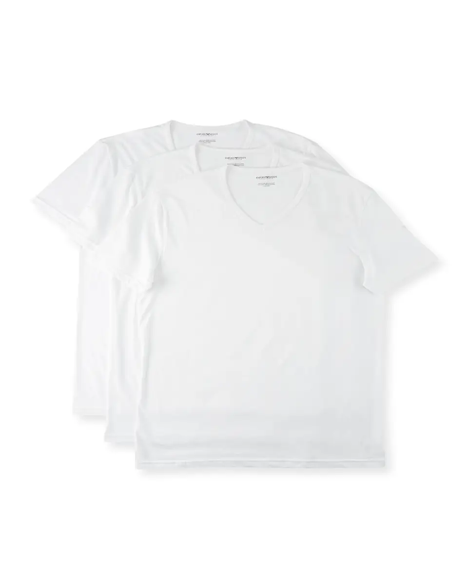 Emporio Armani Men's V-Neck Three-Pack T-Shirts | Thumbnail 4
