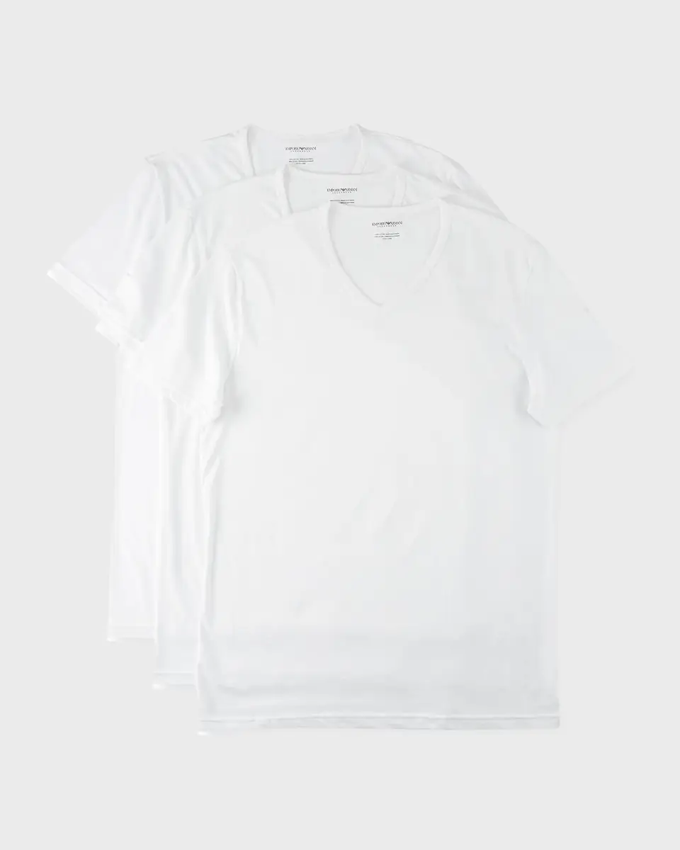 Emporio Armani Men's V-Neck Three-Pack T-Shirts | Thumbnail 5