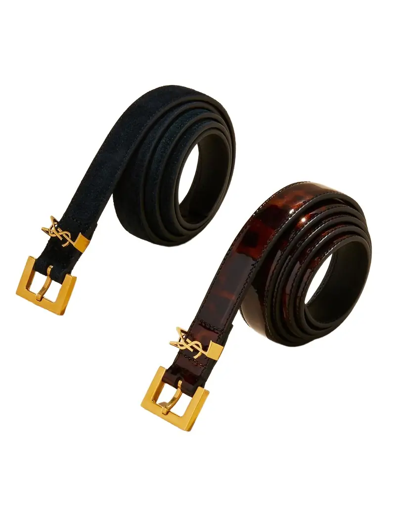 Saint Laurent YSL Monogram Leather Belt | Image 1 Saint Laurent YSL Monogram Leather Belt | Image 1