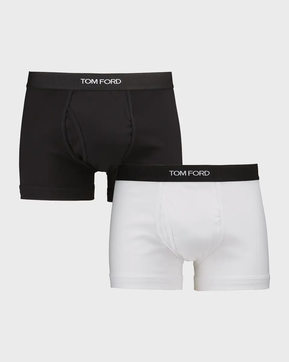 Tom Ford Men's 2-Pack Solid Jersey Boxer Briefs | Thumbnail 2