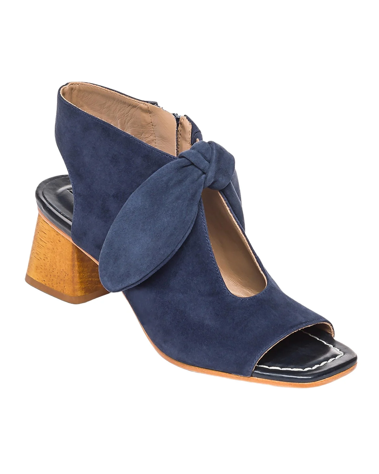 Lizzie Suede Knot Zip Sandals