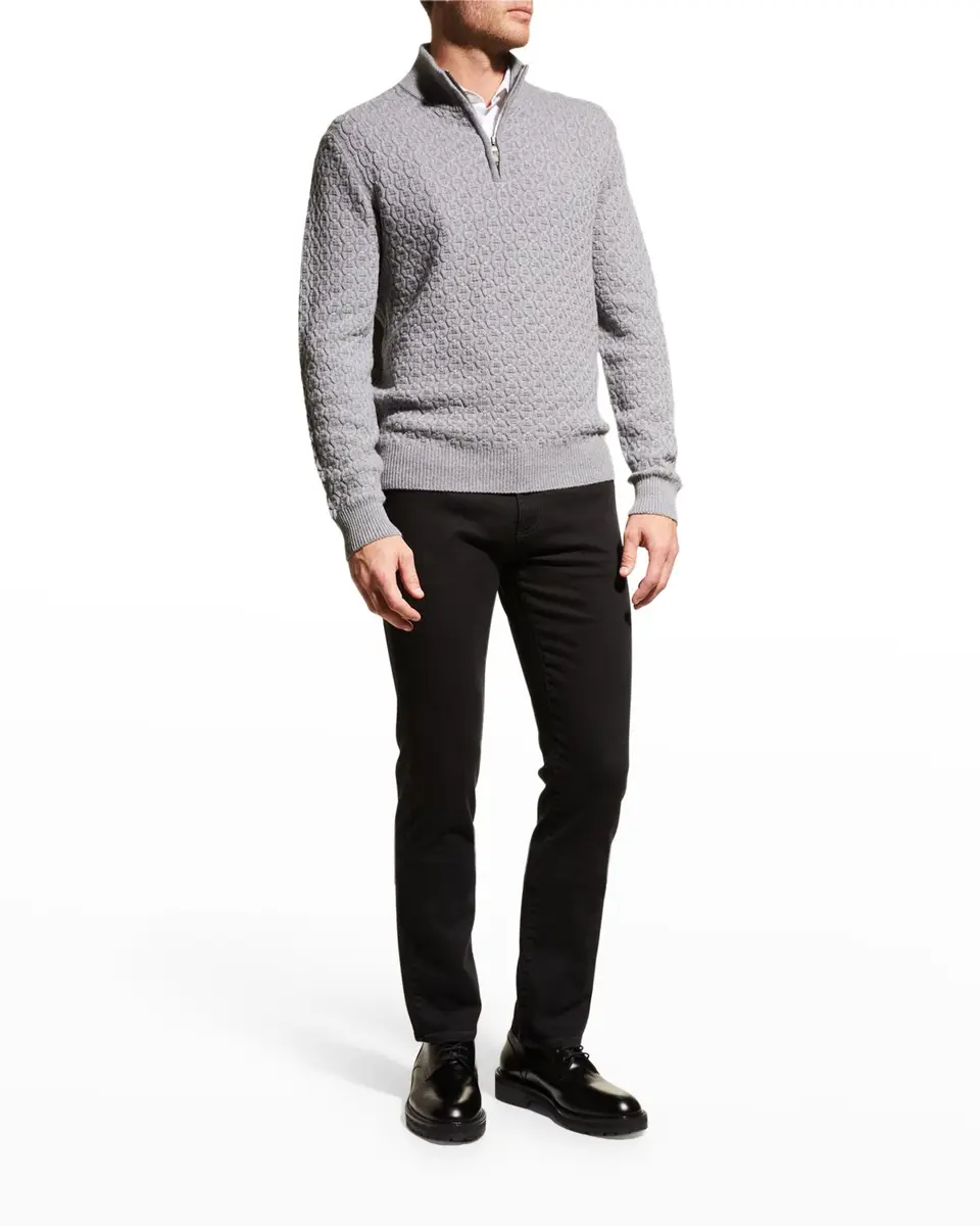 Canali Men's 5-Pocket Solid Stretch Denim Jeans | Thumbnail 2 Canali Men's 5-Pocket Solid Stretch Denim Jeans | Thumbnail 2