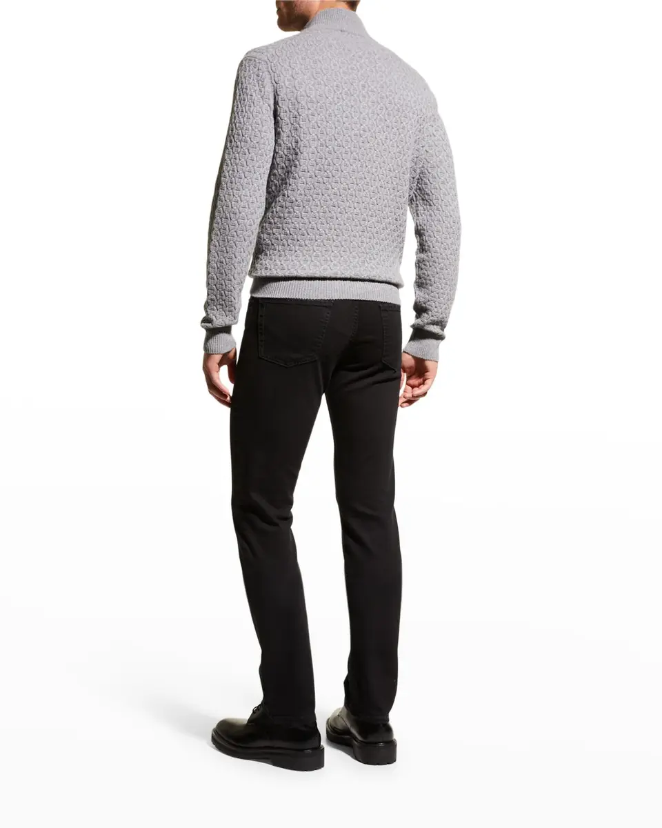 Canali Men's 5-Pocket Solid Stretch Denim Jeans | Thumbnail 3 Canali Men's 5-Pocket Solid Stretch Denim Jeans | Thumbnail 3