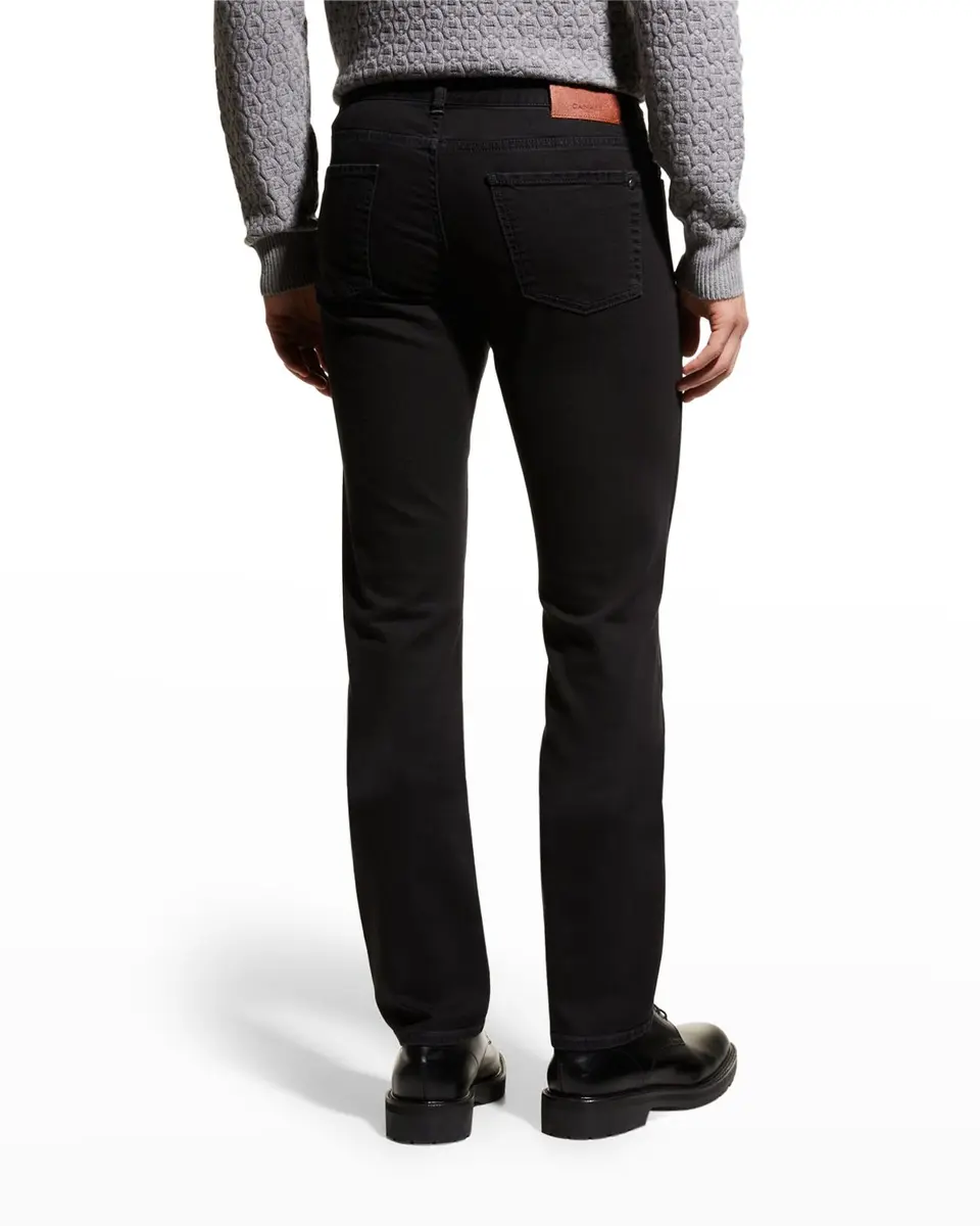 Canali Men's 5-Pocket Solid Stretch Denim Jeans | Thumbnail 5 Canali Men's 5-Pocket Solid Stretch Denim Jeans | Thumbnail 5