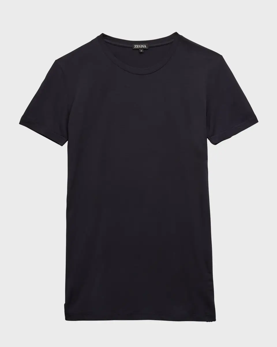 ZEGNA Men's Slim Fit Micromodal Crewneck T-Shirt | Thumbnail 2