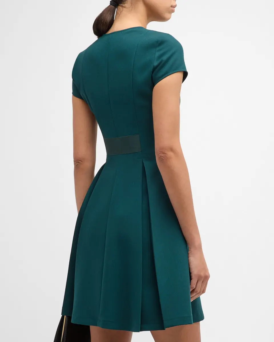 Emporio Armani Emma Pleated A-Line Mini Dress | Thumbnail 5 Emporio Armani Emma Pleated A-Line Mini Dress | Thumbnail 5
