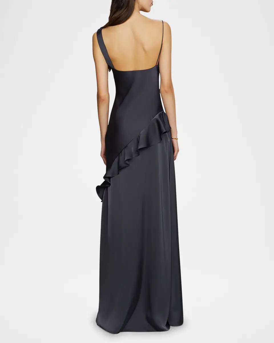 AMUR Juliet Charmeuse Cowl-Neck Gown | Thumbnail 2