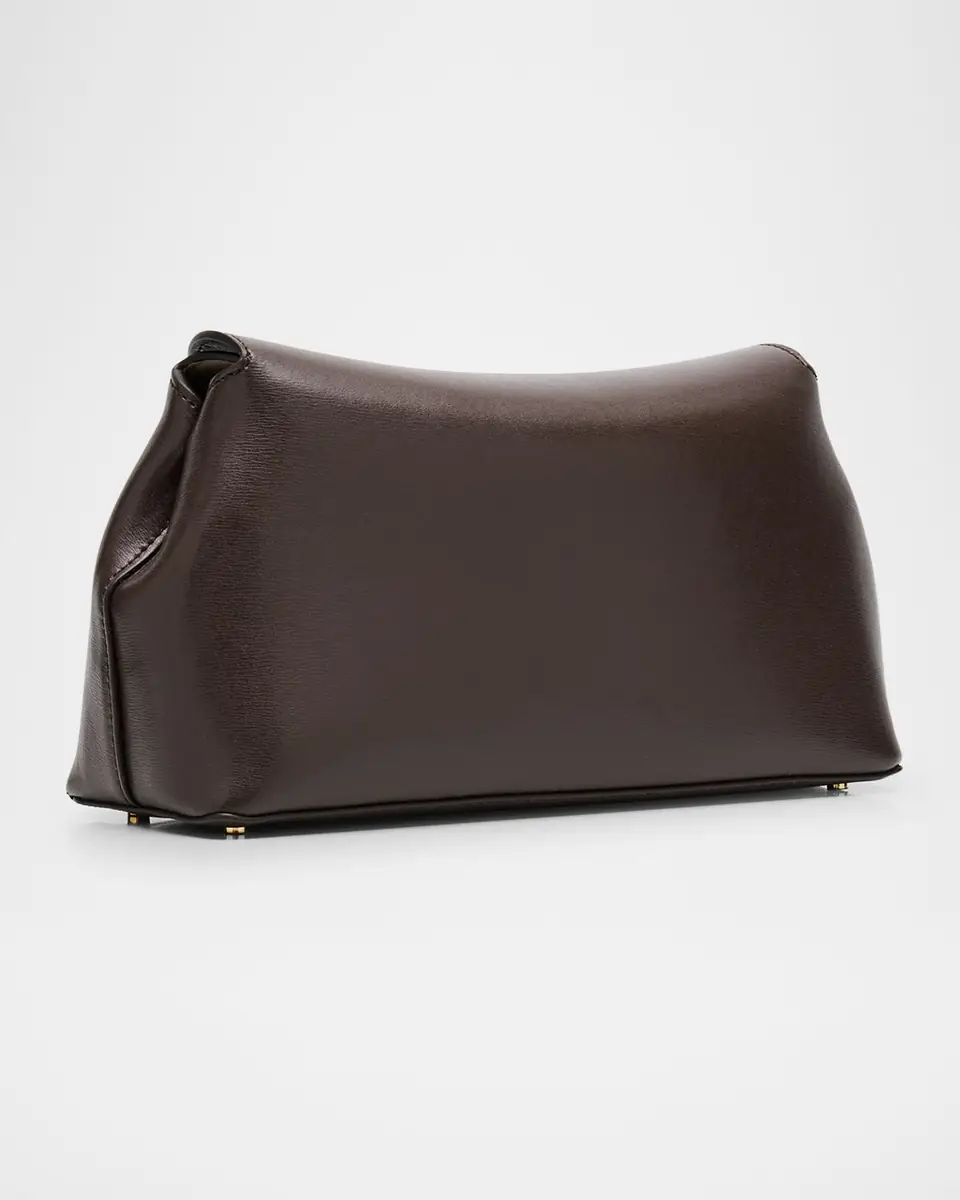TOTEME T Lock Flap Leather Clutch Bag | Thumbnail 2 TOTEME T Lock Flap Leather Clutch Bag | Thumbnail 2