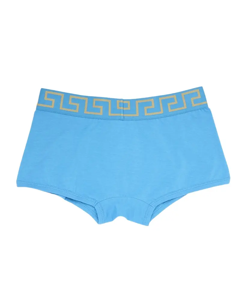 Versace Men's Organic Stretch Cotton Greek Key Boxer Briefs | Image 1 Versace Men's Organic Stretch Cotton Greek Key Boxer Briefs | Image 1
