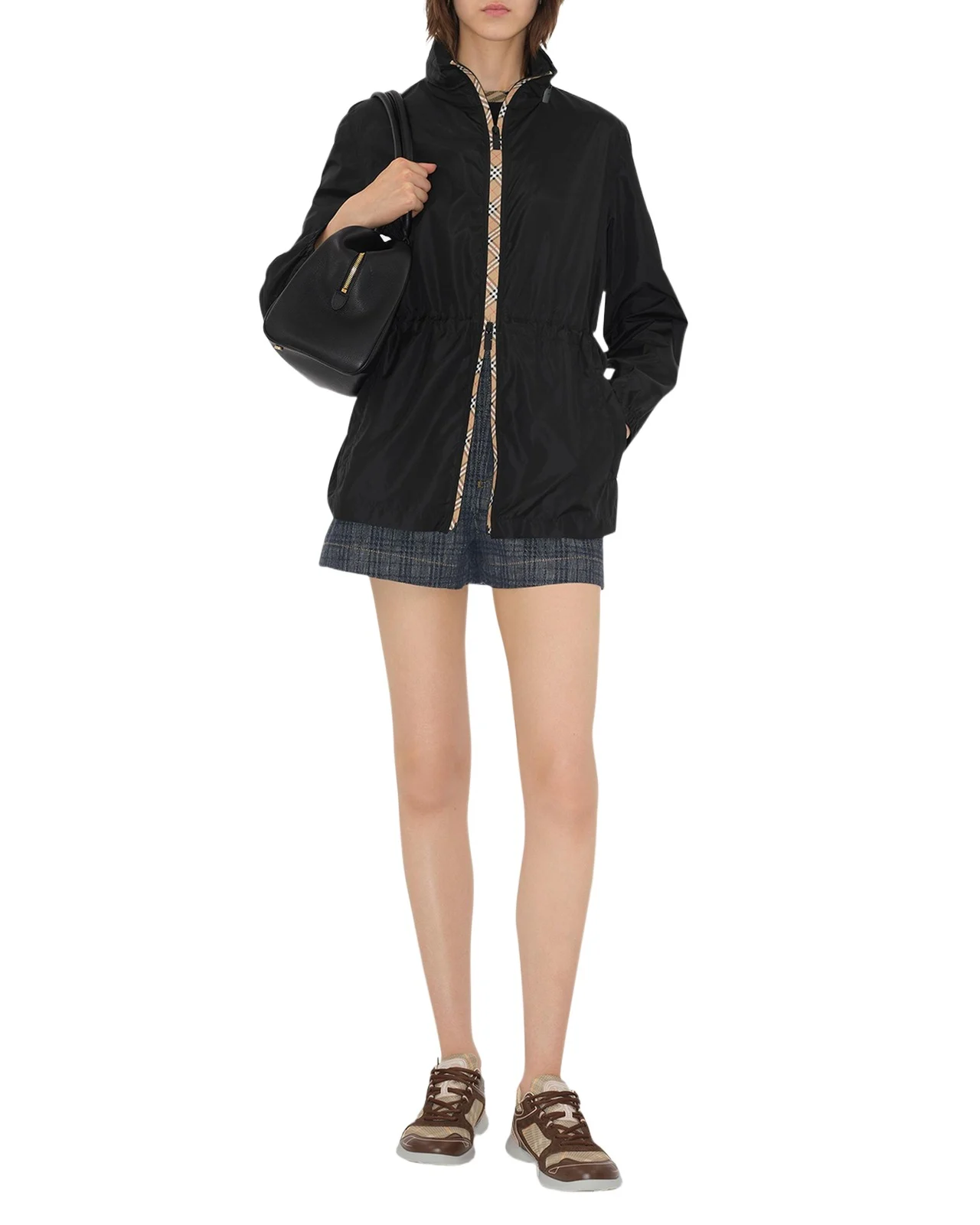 Burberry Blackpool Check-Trim Technical Zip Jacket
