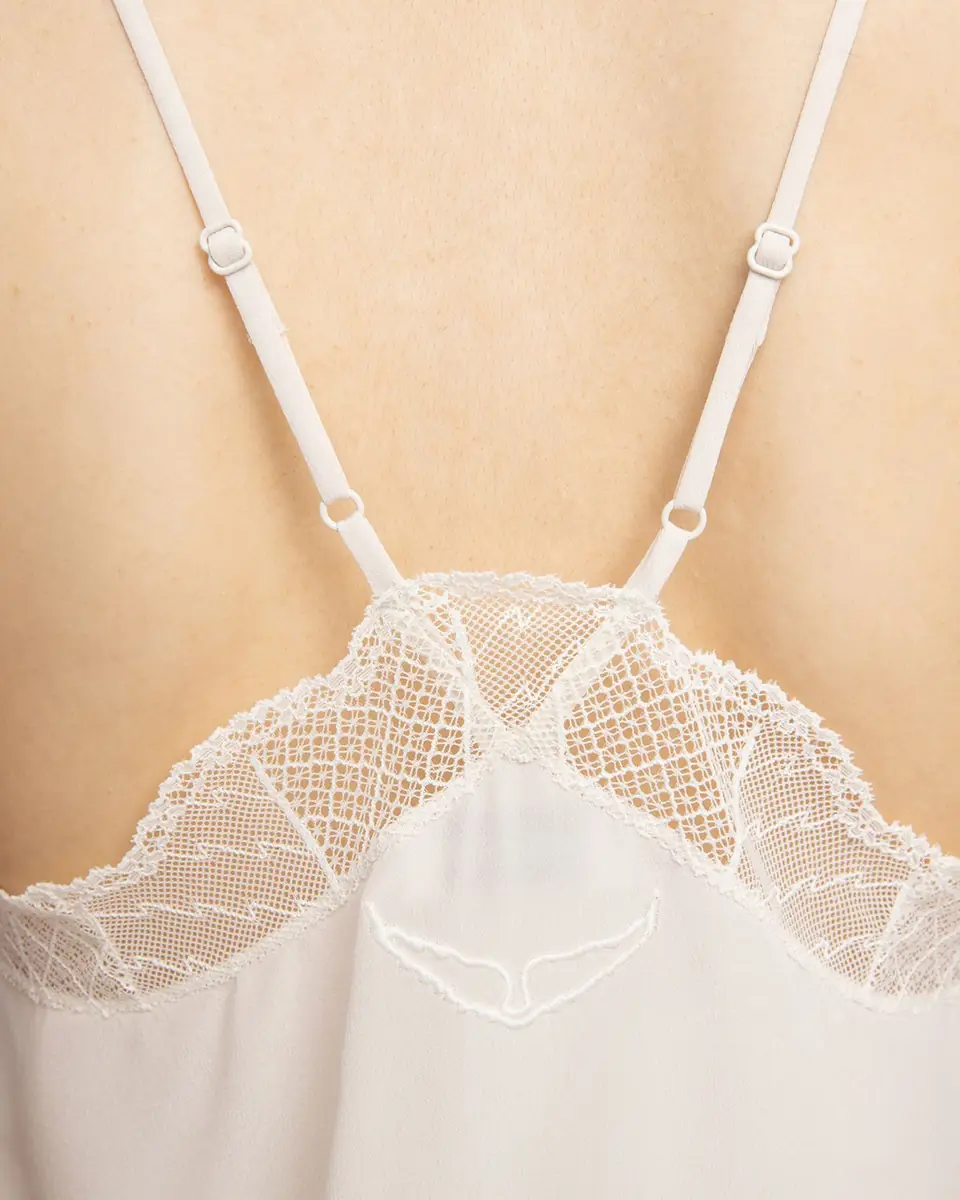 Zadig & Voltaire Christy Lace-Trim Crepe de Chine Cami | Thumbnail 4