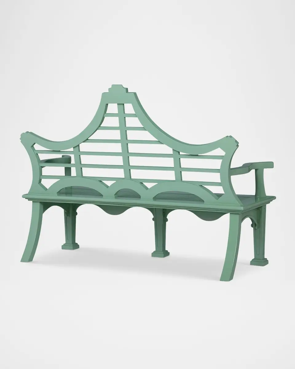 Park Hill Collection Bay Lake Outdoor Garden Bench | Thumbnail 2