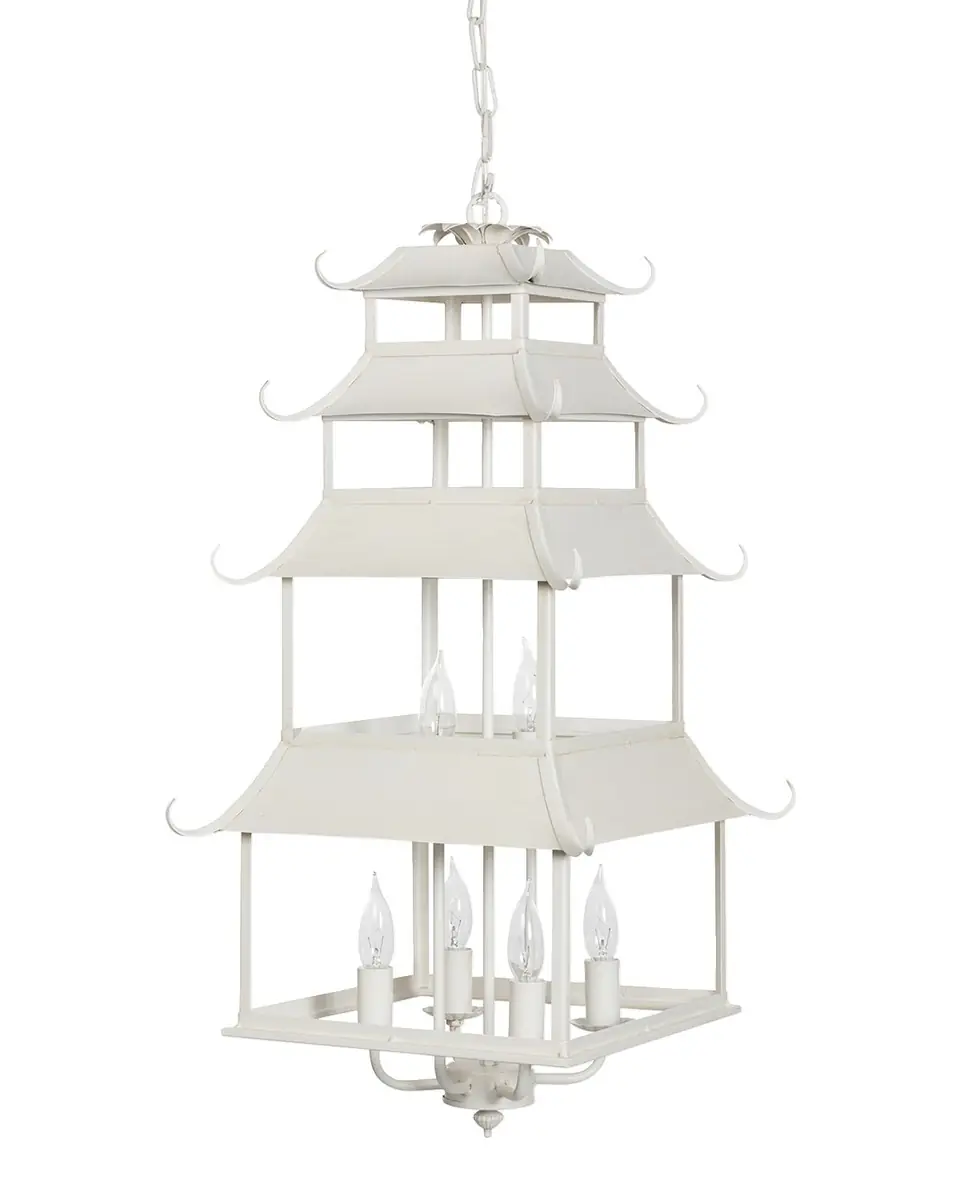 Park Hill Collection Peace Pagoda 15" 6-Light Chandelier | Thumbnail 2