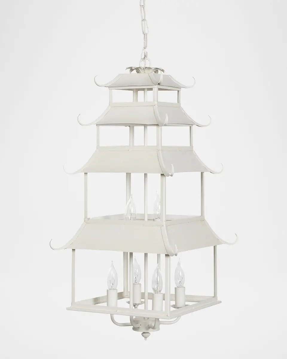 Park Hill Collection Peace Pagoda 15" 6-Light Chandelier | Thumbnail 3