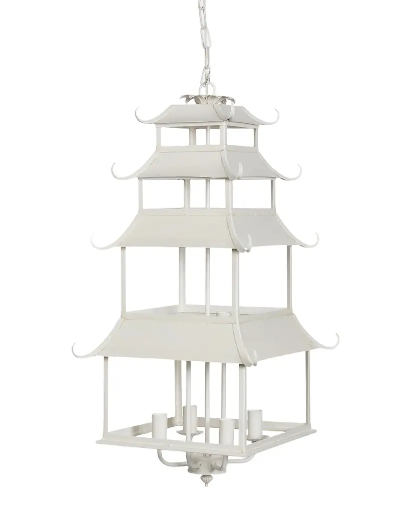 Park Hill Collection Peace Pagoda 15" 6-Light Chandelier