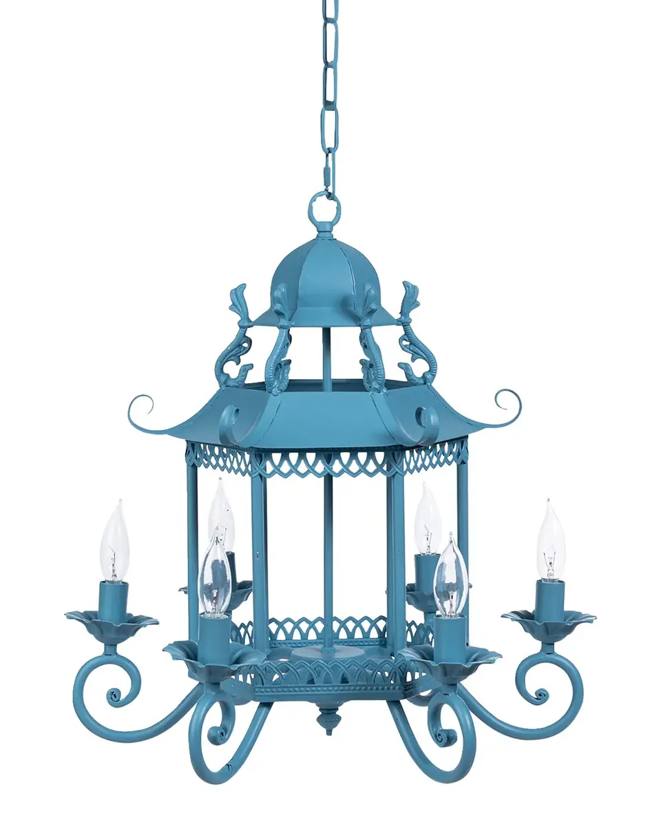 Park Hill Collection Lotus 19" 6-Light Lantern Chandelier | Thumbnail 2 Park Hill Collection Lotus 19" 6-Light Lantern Chandelier | Thumbnail 2