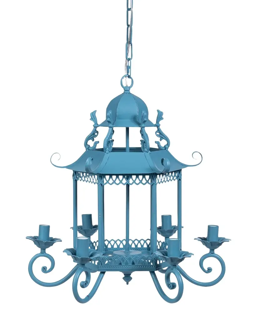 Park Hill Collection Lotus 19" 6-Light Lantern Chandelier