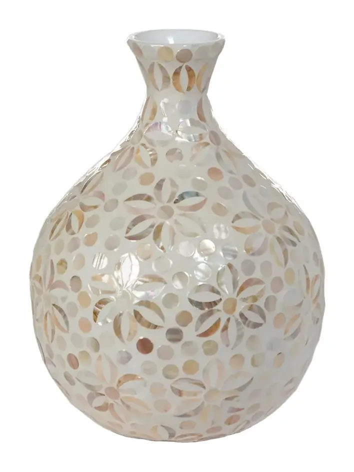 Park Hill Collection Capraia Coast Floral Mother-of-Pearl Vessel