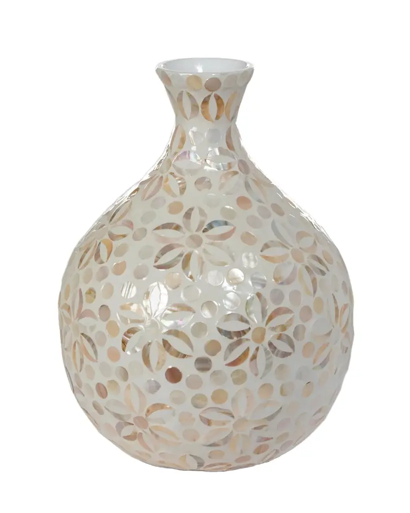 Park Hill Collection Capraia Coast Floral Mother-of-Pearl Vessel