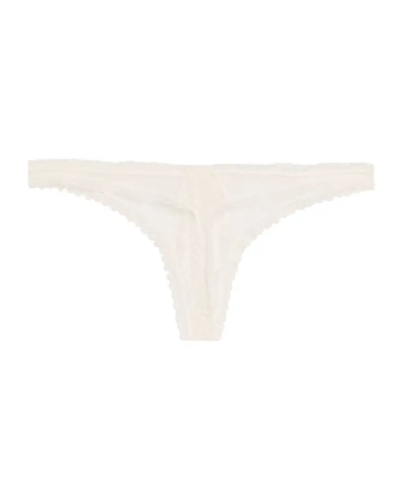 Kiki De Montparnasse Dahlia Scalloped Lace Thong | Image 1 Kiki De Montparnasse Dahlia Scalloped Lace Thong | Image 1