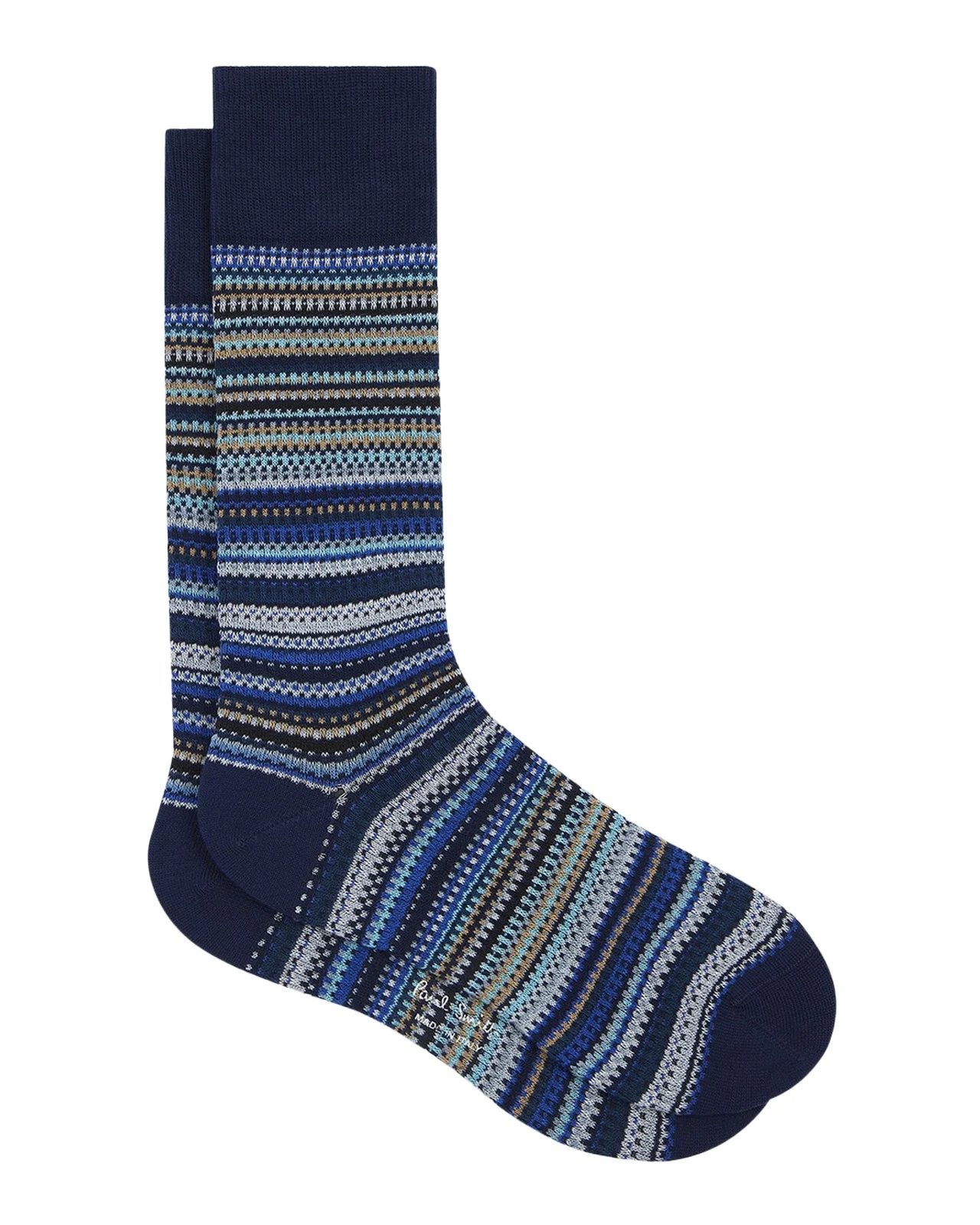 Paul Smith Men's Pique Signature Stripe Crew Socks