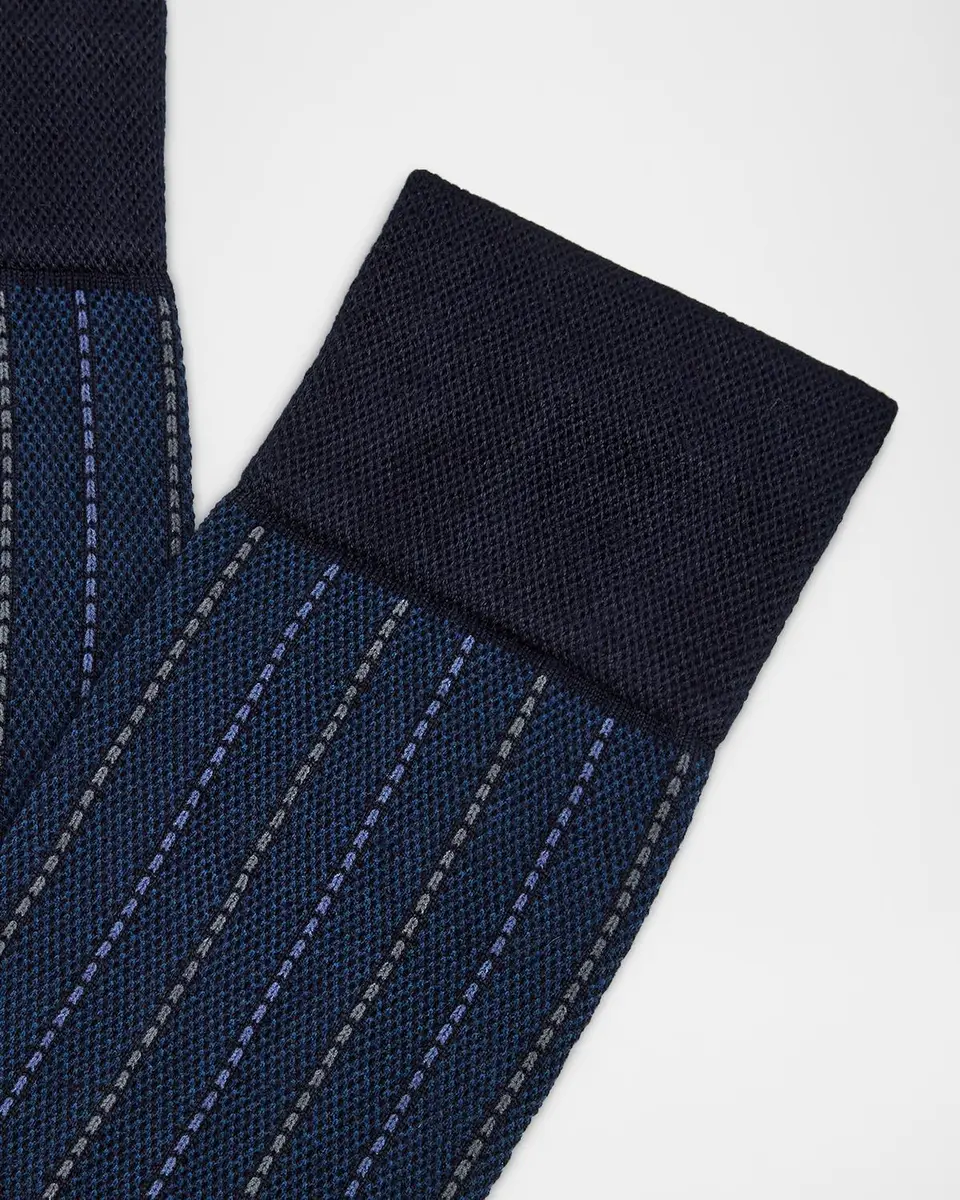Marcoliani Men's Elegance Pique Crew Socks | Thumbnail 2 Marcoliani Men's Elegance Pique Crew Socks | Thumbnail 2