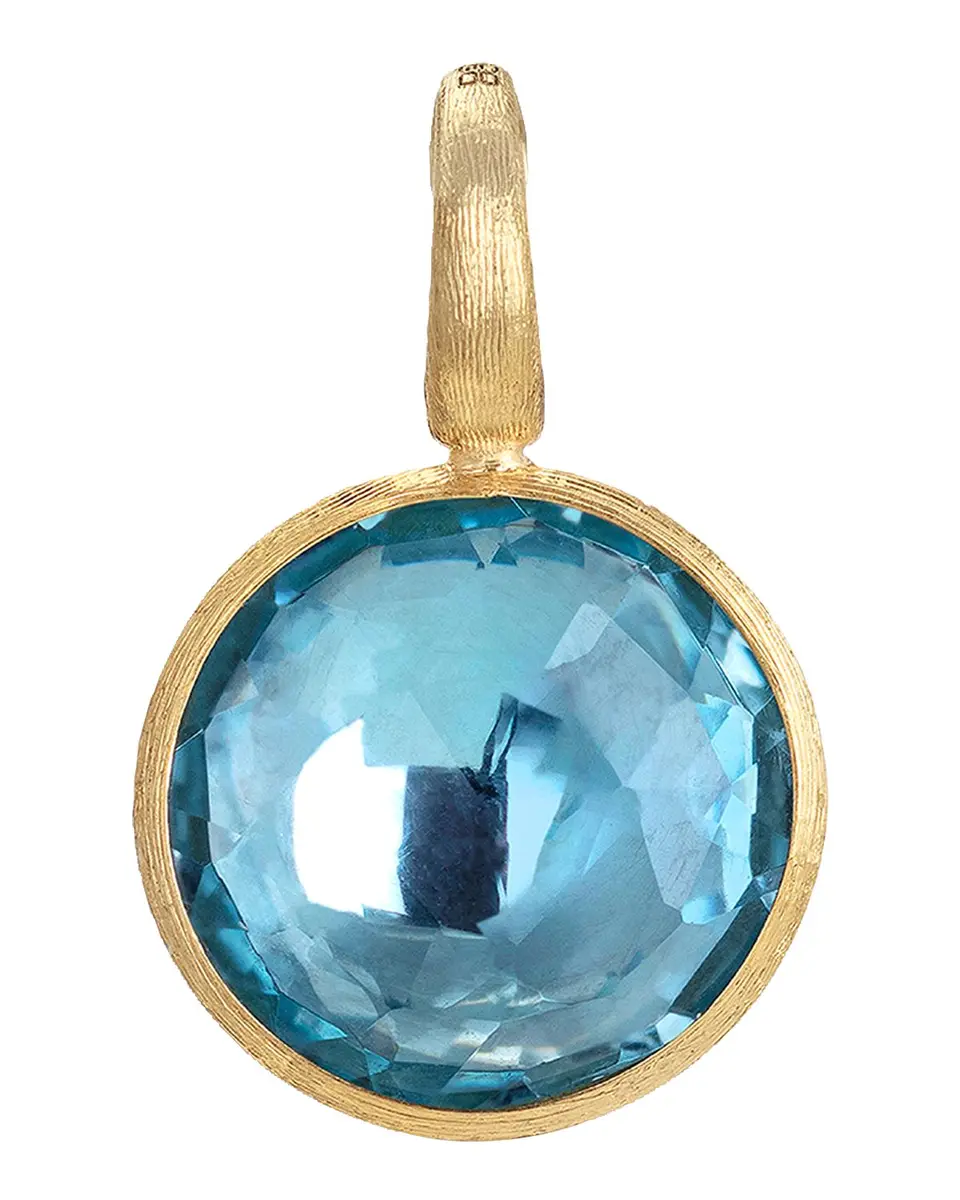 Marco Bicego 18k Jaipur Yellow Gold Small Blue Topaz Pendant | Thumbnail 2 Marco Bicego 18k Jaipur Yellow Gold Small Blue Topaz Pendant | Thumbnail 2