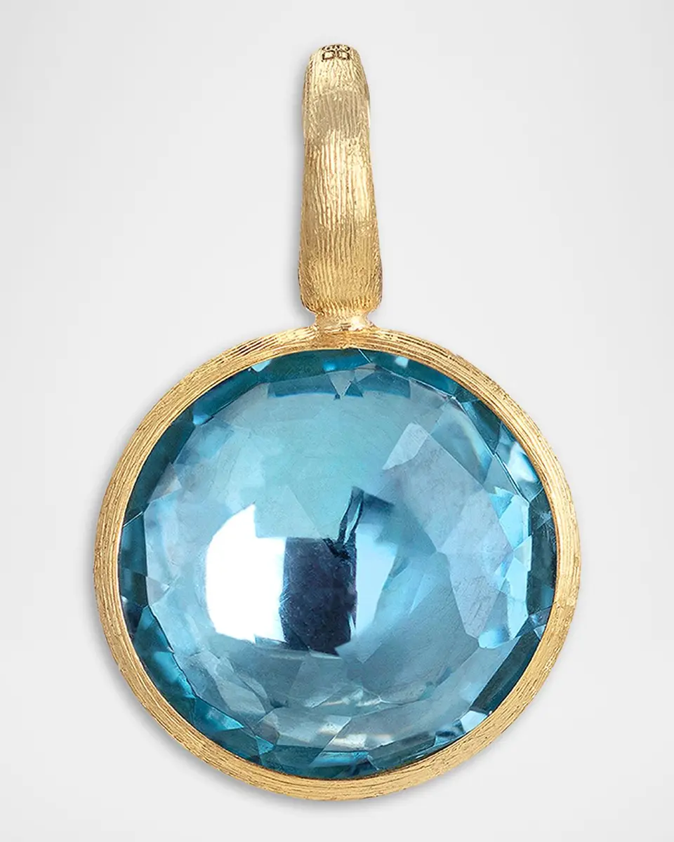 Marco Bicego 18k Jaipur Yellow Gold Small Blue Topaz Pendant | Thumbnail 3 Marco Bicego 18k Jaipur Yellow Gold Small Blue Topaz Pendant | Thumbnail 3