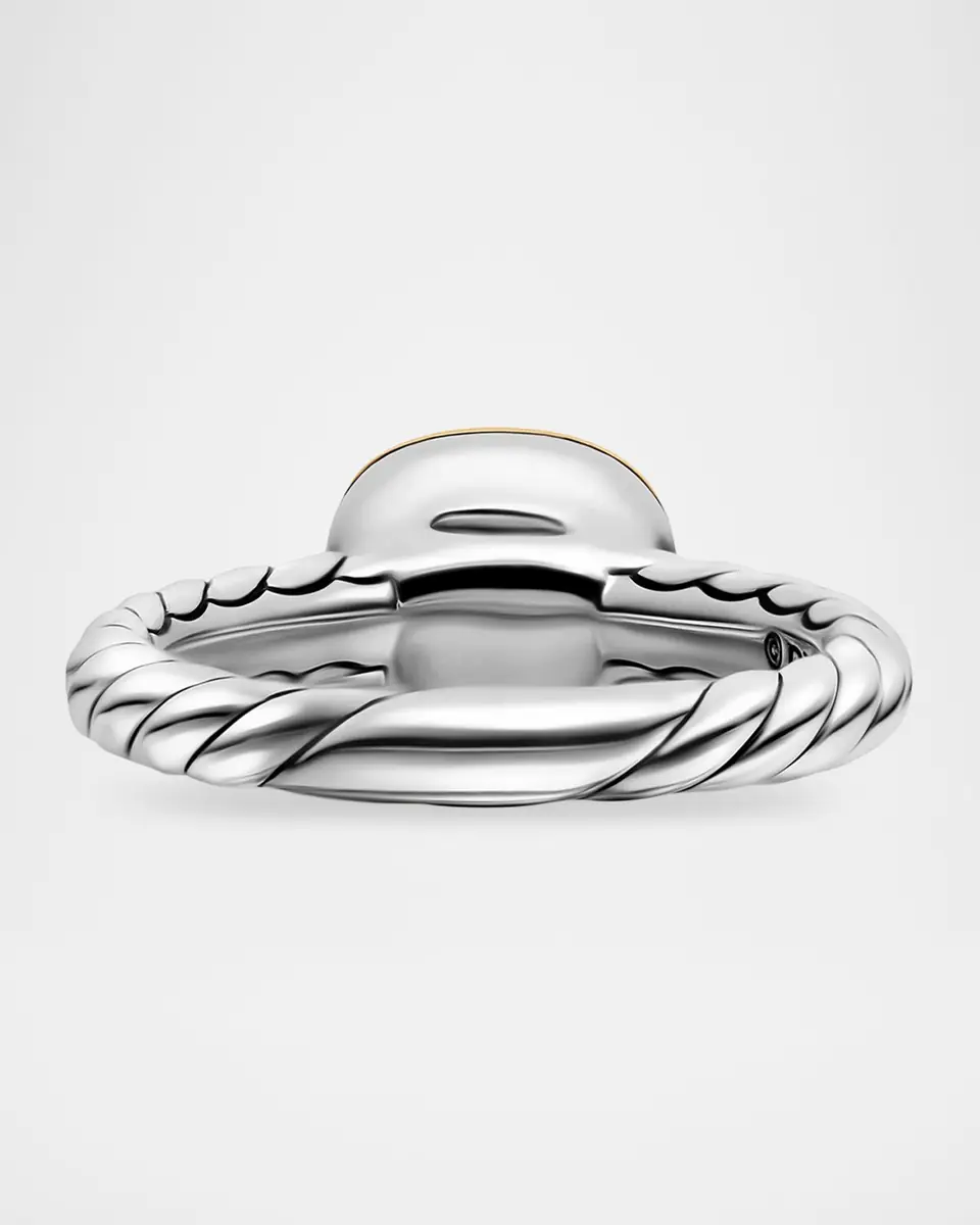David Yurman DY Mercer Color Stone Ring in Silver with 18K Yellow Gold and Sky Blue Topaz, 7mm | Thumbnail 3 David Yurman DY Mercer Color Stone Ring in Silver with 18K Yellow Gold and Sky Blue Topaz, 7mm | Thumbnail 3