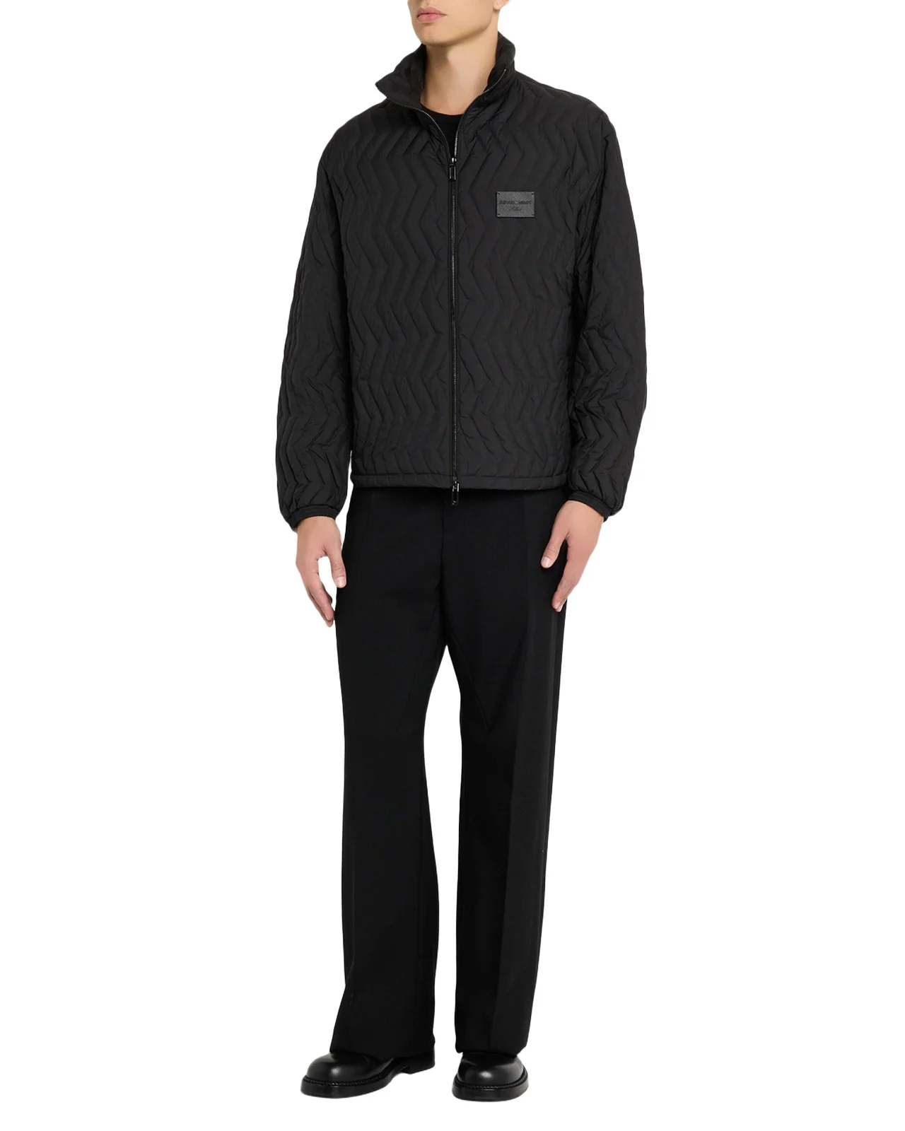 Men's Chevron Quilted Padded Down Jacket Men's Chevron Quilted Padded Down Jacket