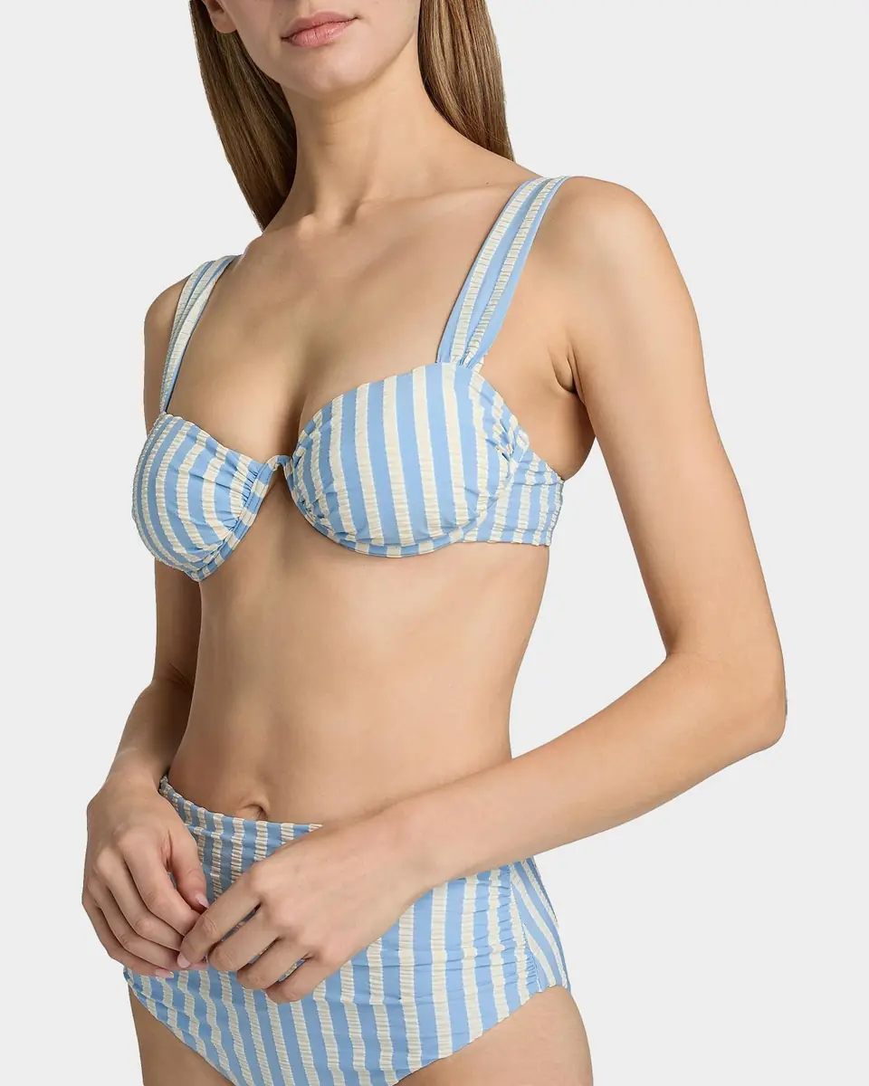 SIMKHAI Anniston Striped Bikini Top | Thumbnail 4