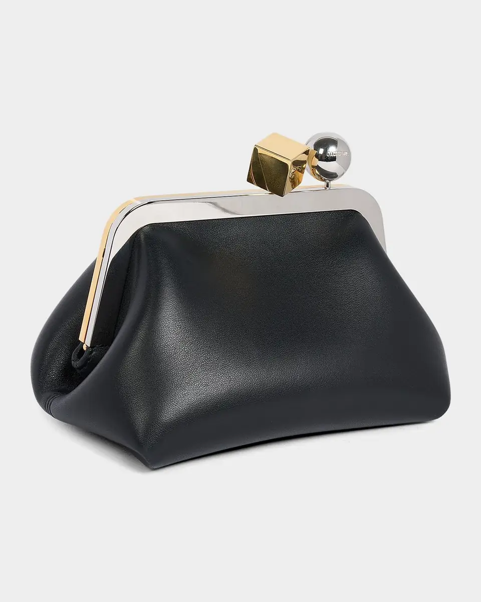 Jacquemus Le Berlingot Leather Rond-Carre Clutch Bag | Thumbnail 2 Jacquemus Le Berlingot Leather Rond-Carre Clutch Bag | Thumbnail 2