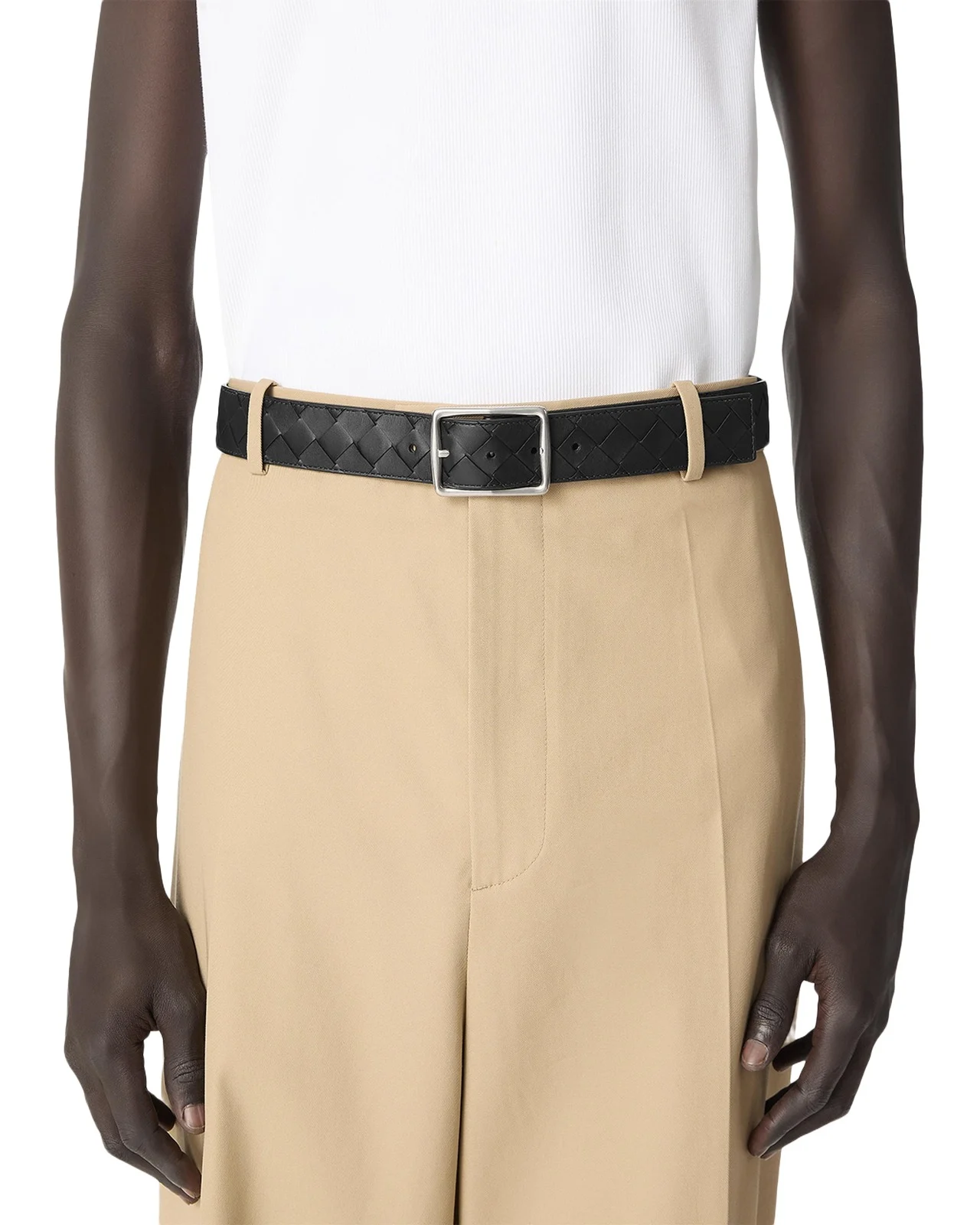 Bottega Veneta Men's Intrecciato Reversible Leather Belt