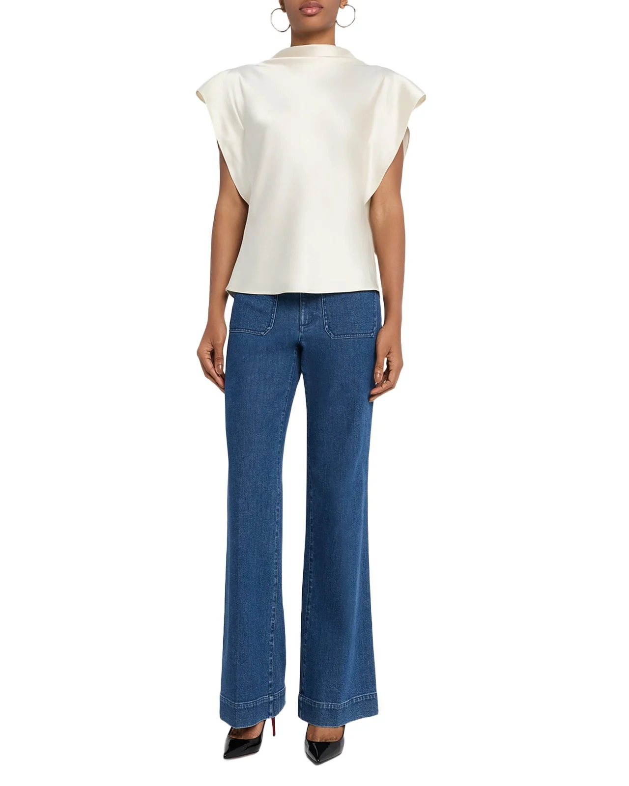 Adrien Draped Satin Top Adrien Draped Satin Top
