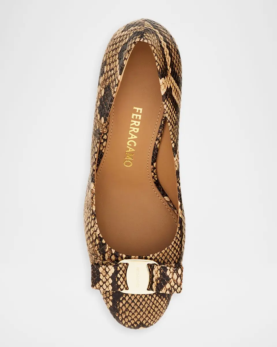 Ferragamo 90mm Carla Snake-Embossed Leather Pumps | Thumbnail 5 Ferragamo 90mm Carla Snake-Embossed Leather Pumps | Thumbnail 5