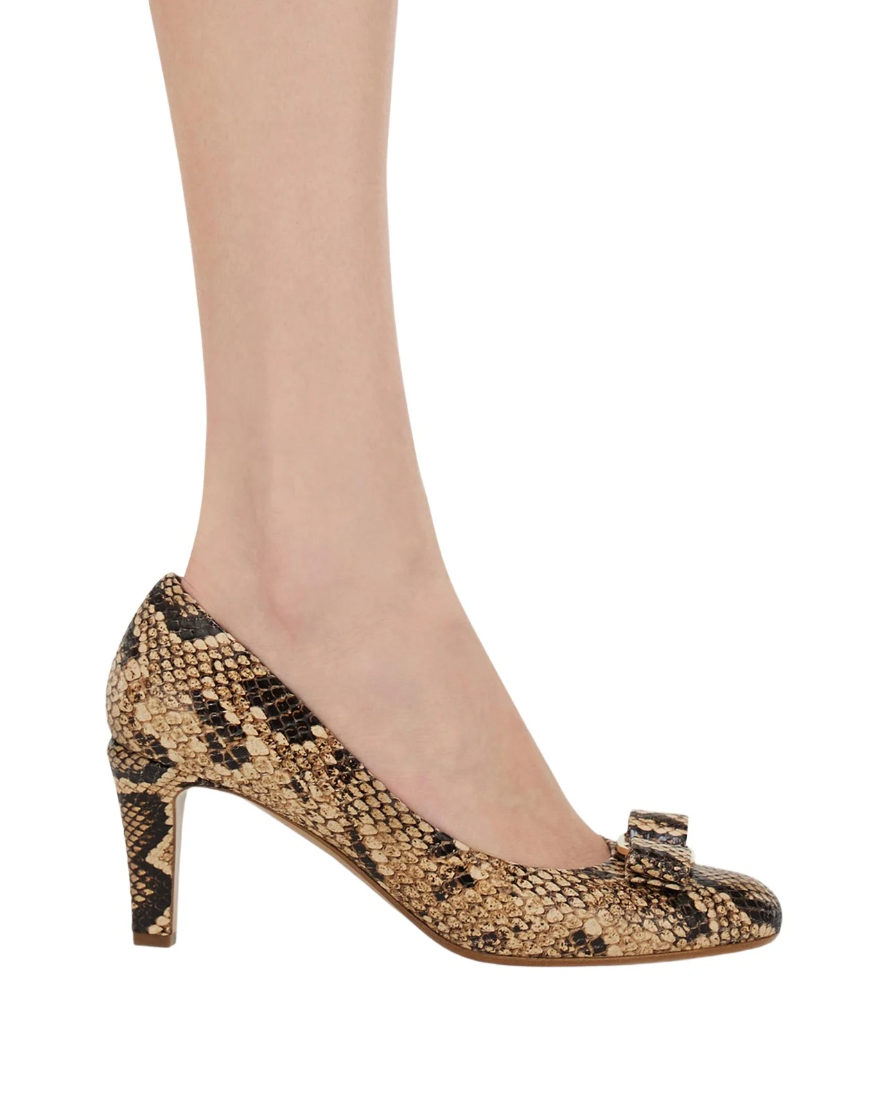 90mm Carla Snake-Embossed Leather Pumps 90mm Carla Snake-Embossed Leather Pumps