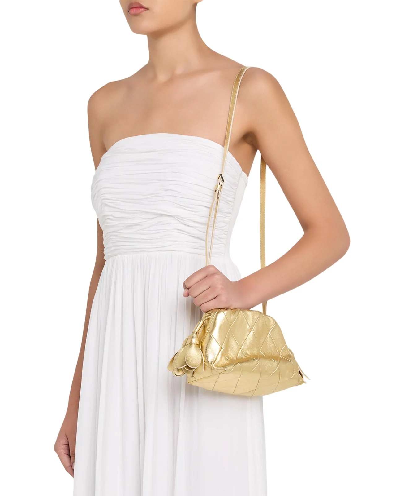 Cloud 91 Small Quilted Metallic Leather Clutch Bag Cloud 91 Small Quilted Metallic Leather Clutch Bag