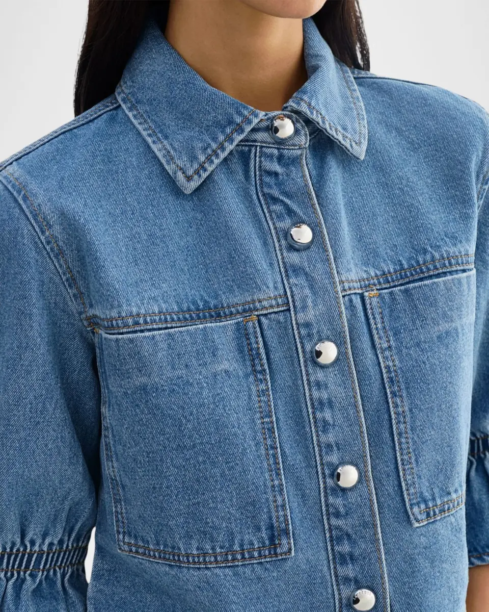 LaMarque Carolina Ruffle-Sleeve Denim Jacket | Thumbnail 4