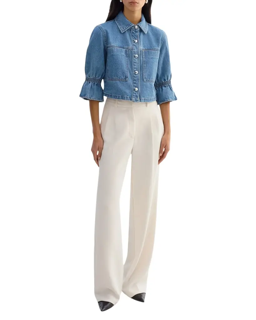 LaMarque Carolina Ruffle-Sleeve Denim Jacket | Image 1 LaMarque Carolina Ruffle-Sleeve Denim Jacket | Image 1