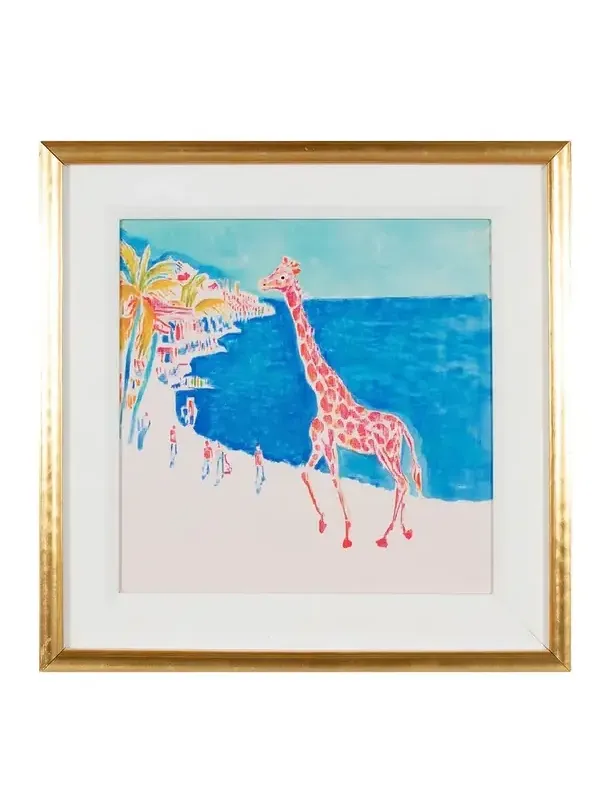 Shadow Catchers "Pink Giraffe" Framed Giclee