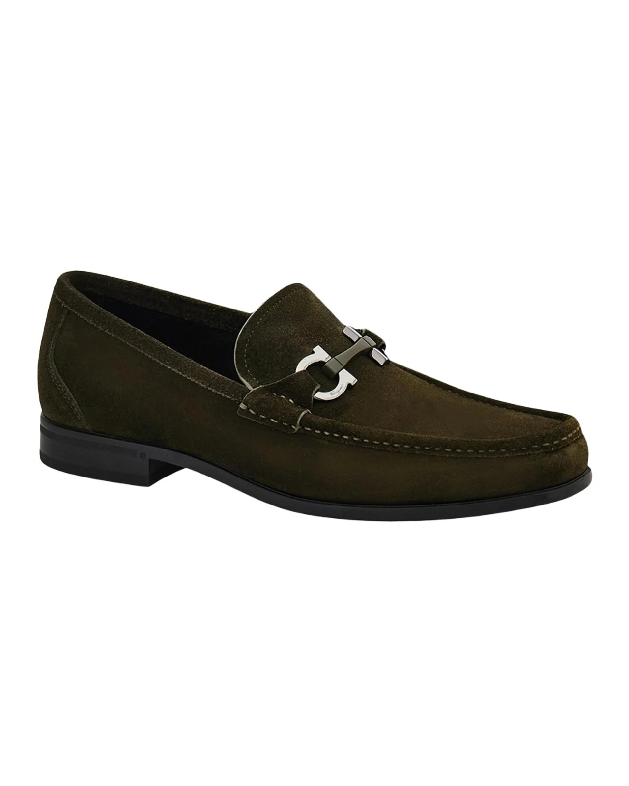 Men's Grandioso Suede Gancio-Bit Loafers Men's Grandioso Suede Gancio-Bit Loafers