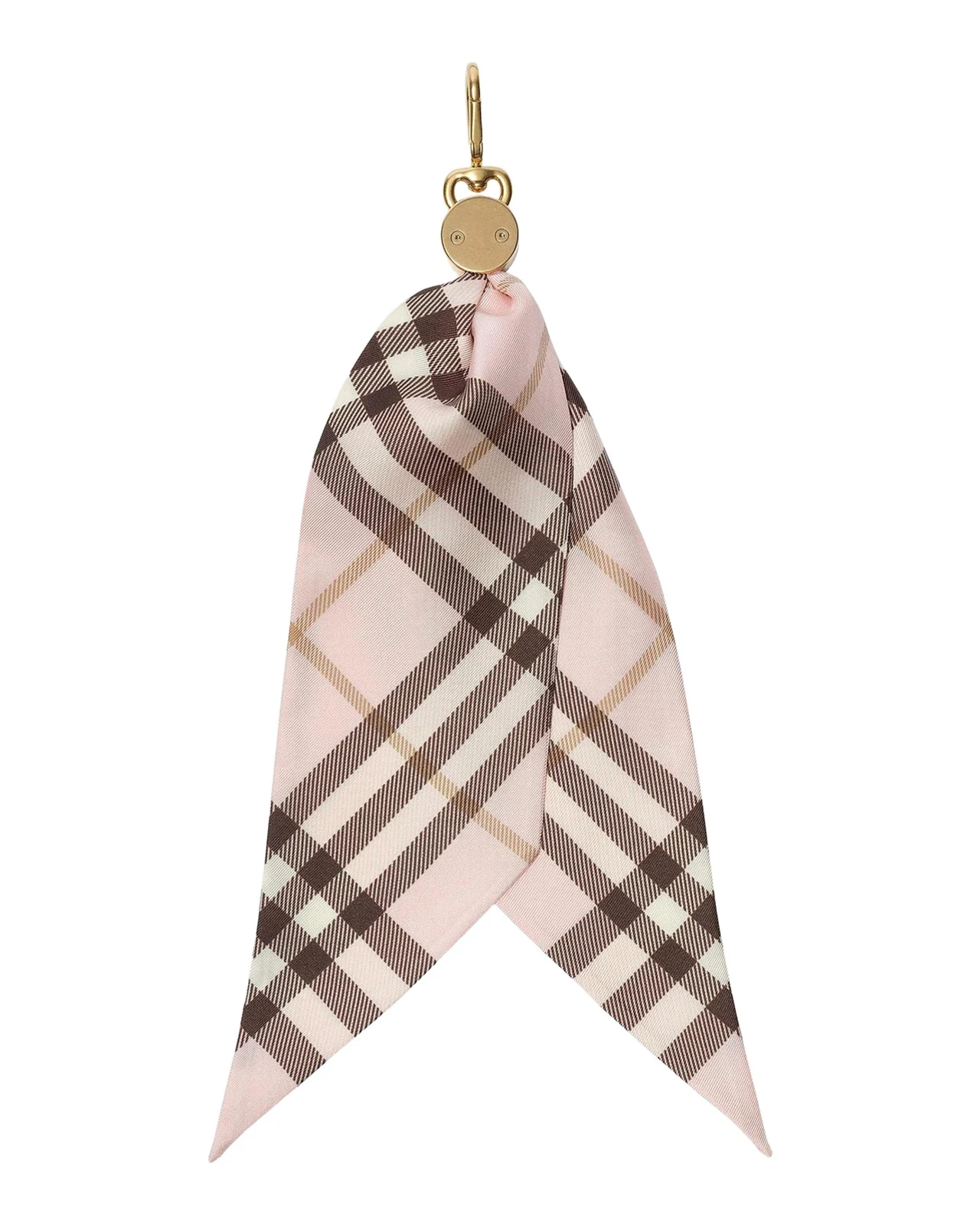Check Silk Scarf Bag Charm