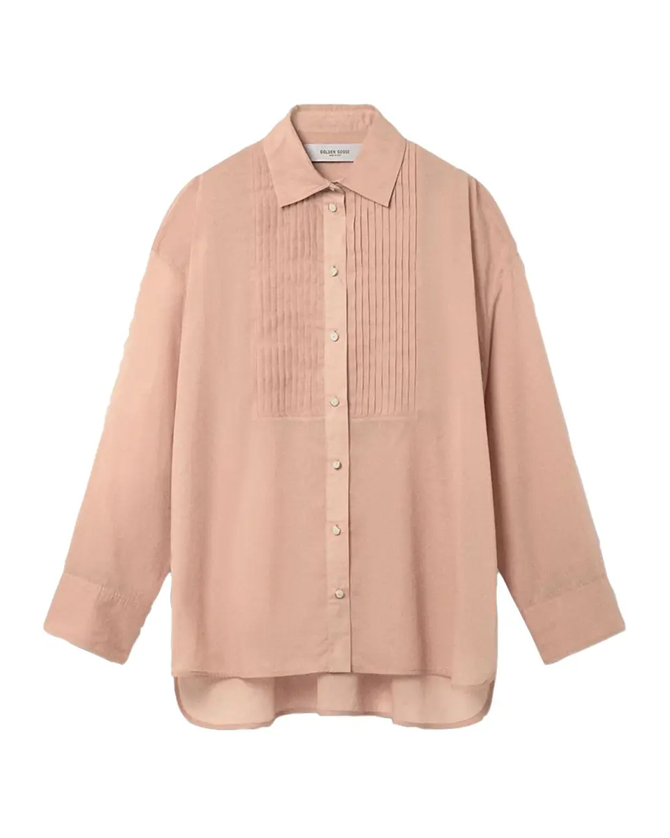 Golden Goose Oversized Pleated Cotton Voile Shirt | Thumbnail 2 Golden Goose Oversized Pleated Cotton Voile Shirt | Thumbnail 2