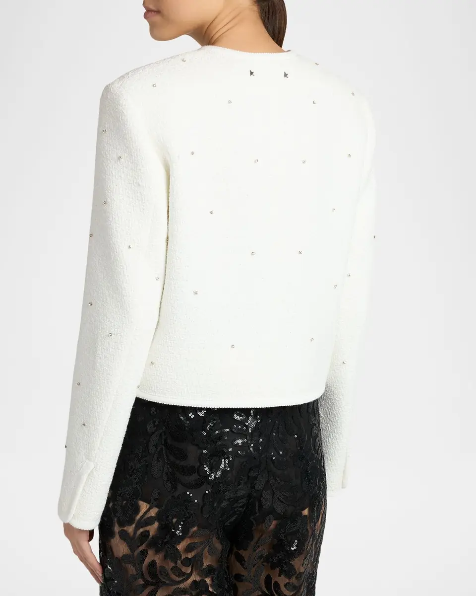 Golden Goose Embroidered Boxy Bouclé Jacket | Thumbnail 2 Golden Goose Embroidered Boxy Bouclé Jacket | Thumbnail 2