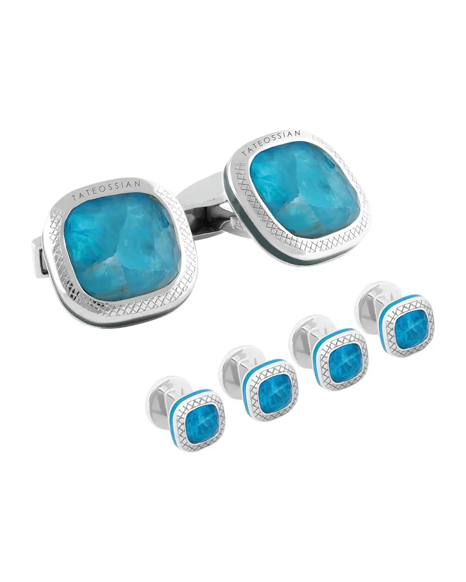 Tateossian Men's Apatite Doublet Cufflink Shirt Stud Set | Thumbnail 2 Tateossian Men's Apatite Doublet Cufflink Shirt Stud Set | Thumbnail 2